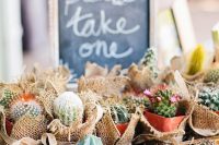 20 cactus wedding favors