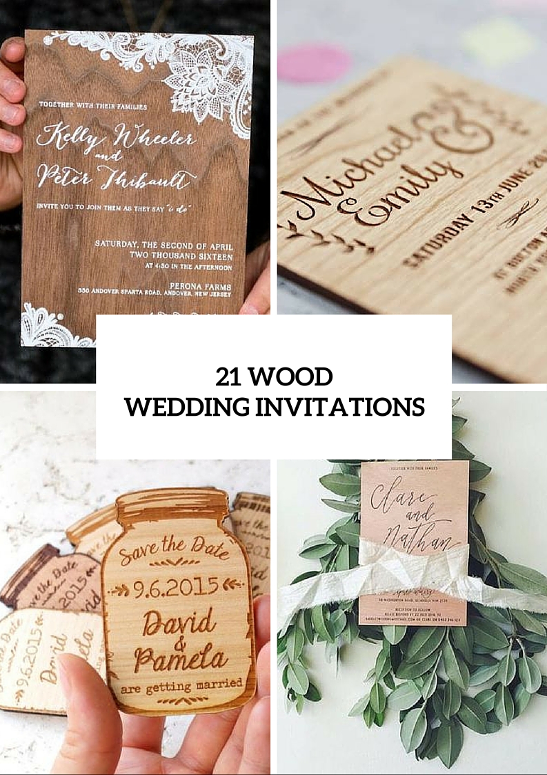 Original Wood Wedding Invitation Ideas