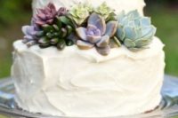26 simple succulent wedding cake