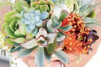 29 succulent wedding bouquet