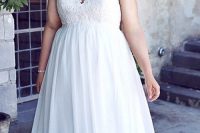 31 V-neckline wedding gown