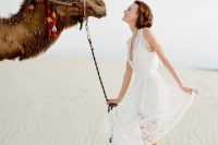 32 airy lace wedding dress for desert nuptials