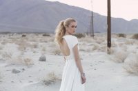 35 keyhole back desert wedding dress