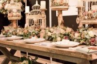 Birdcage table centerpieces for vintage weddings