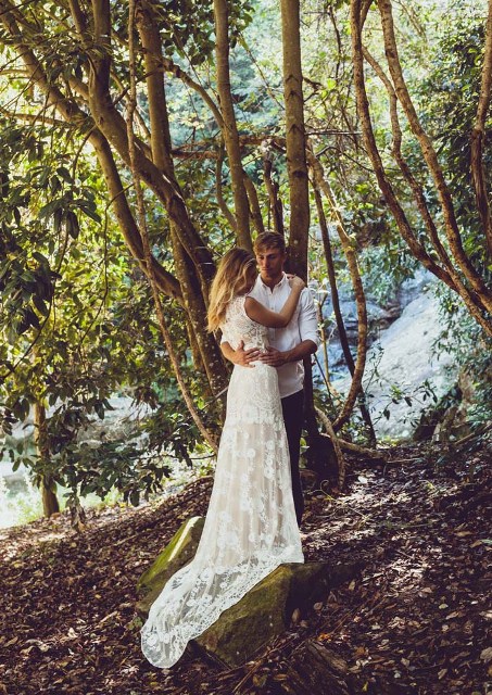 Boho Chic Bridal Fashion Editorial In The Woods