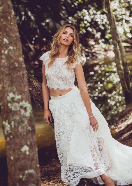 Boho Chic Bridal Fashion Editorial In The Woods