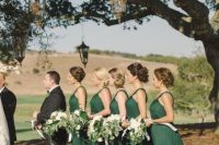 Emerald dresses for bridesmaids