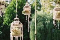 Glamorous birdcage wedding decor idea