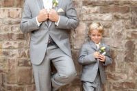 Grey suit for ring bearer