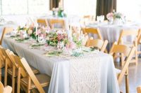 Macrame knotted wedding decor for tables