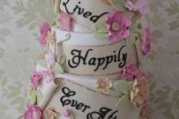 Topsy turvy wedding cake idea