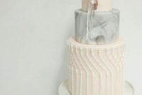 Wedding cake with imitated macrame knotted decor