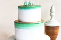 Wedding cake with macrame knotted wedding decor