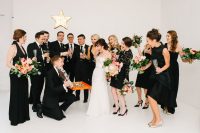 black and gold wedding filled with confetti and champagne-10