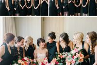 black and gold wedding filled with confetti and champagne-3