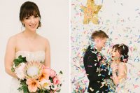 black and gold wedding filled with confetti and champagne-9