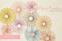 DIY paper pinwheels backdrop