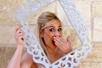 DIY photo booth props and a bling frame