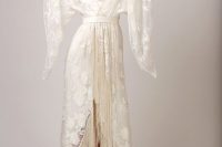 07 boho gypsy yet elegant and romantic bridal gown with fringe