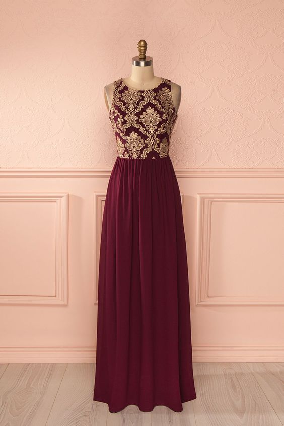 marsala and fold dress for a bride or a bridesmaid