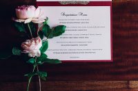 16 The same color scheme was chosen for the menus and invitations