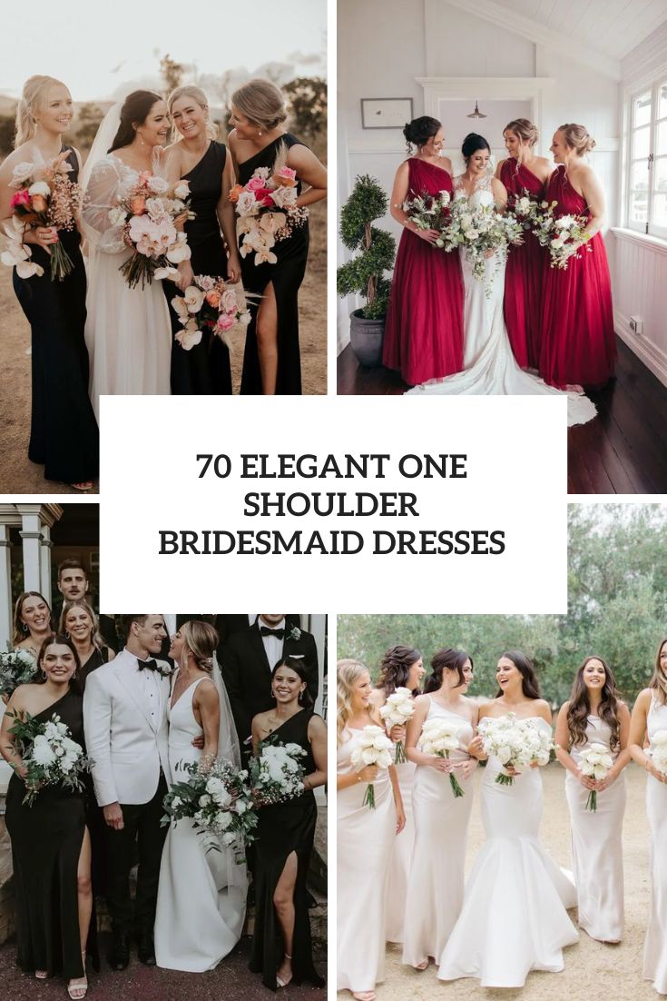 70 Elegant One Shoulder Bridesmaid Dresses