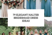 79 Elegant Halter Bridesmaid Dress Ideas cover
