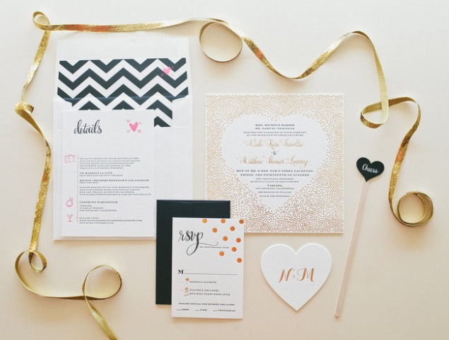 Picture Of Glamorous Black And Gold Wedding 6