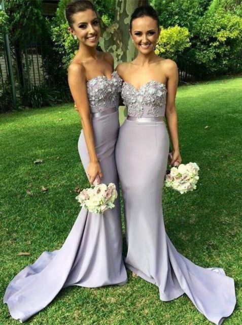 Wonderful mermaid dresses with decorated top