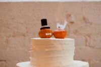 a fall buttercream wedding cake