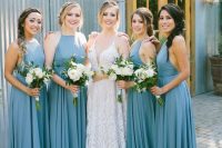 cute blue bridesmaids dresses