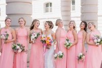 cute pink bridesmaids dresses