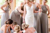 cute grey bridesmaids dresses