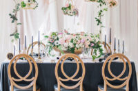 01 Blush and black are a refined and chic combo for any wedding