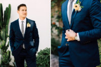 hot groom’s navy suit