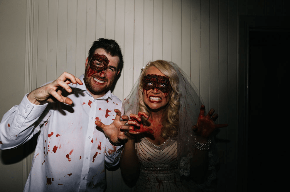 All the fun began when the couple spoilt their looks with fake blood as it was Halloween
