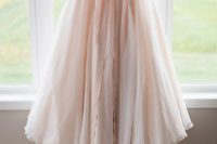 10 blush lace wedding dress with a train