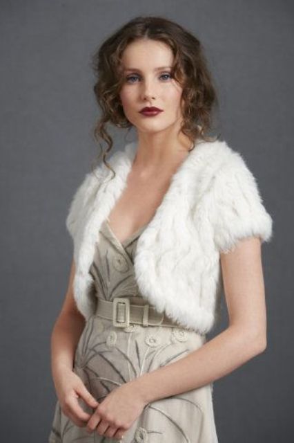 cropped faux fur vest