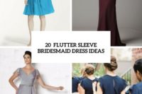 20 Touching Flutter Sleeve Bridesmaid Dress Ideas