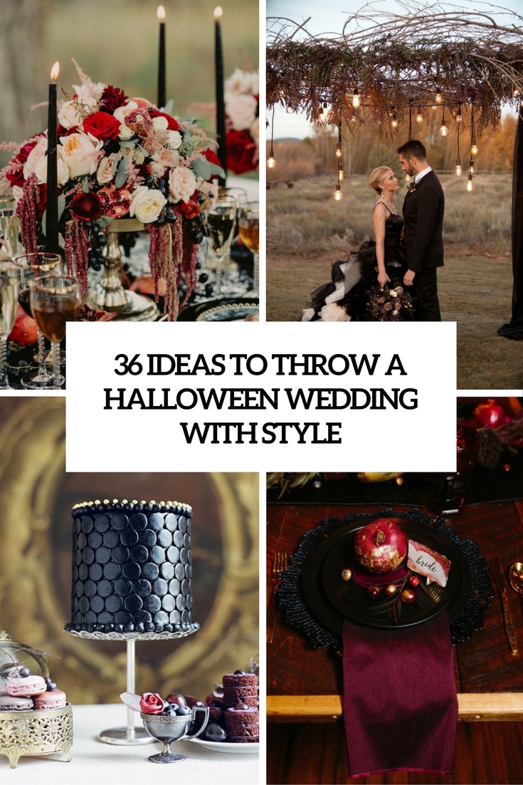ideas to throw a halloween wedding with style cover