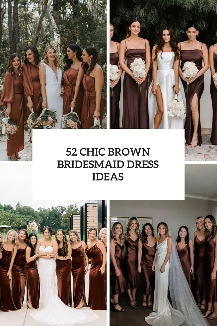 Chic Brown Bridesmaid Dress Ideas cover