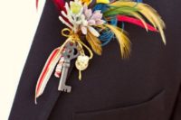Colorful boutonniere
