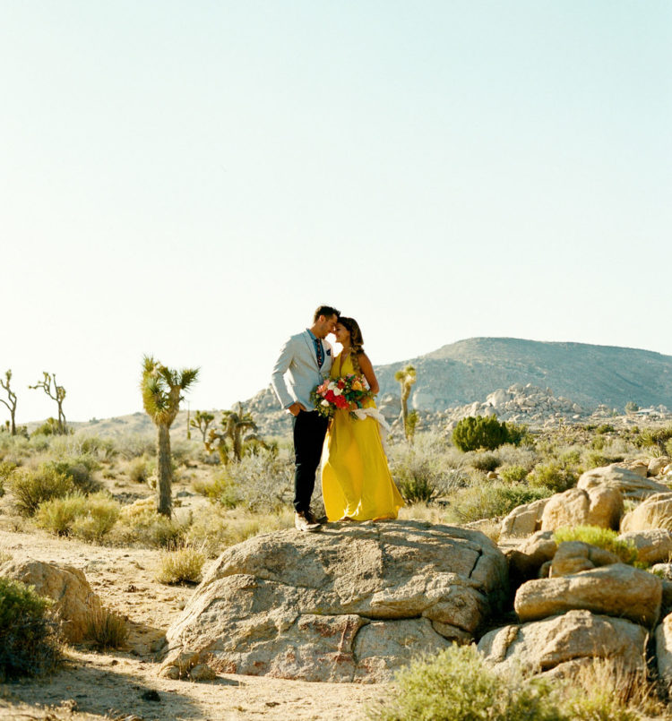 Retro Styled Desert Wedding In Joshua Tree