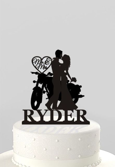 Motorcicle themed ake topper