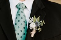 03 The groom wore a sea glass colored tie and boutonniere