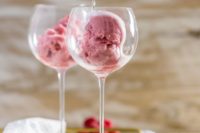 04 pink champagne and raspberry sorbet are ideal treats for any big day