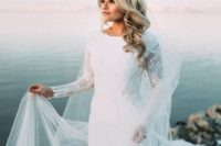 04 sheath white lace wedding dress makes you look like a snow queen