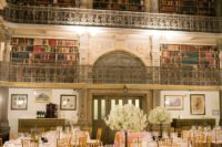 05 antique library becomes a sohpisticated venue for a wedding