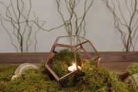 05 moss, a geometric candle holder for table decor