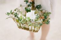 05 vintage flower girl basket from vine and greenery